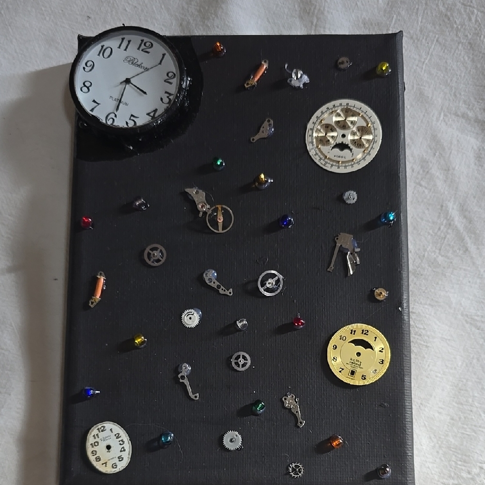Unique Clock and Gear Art Canvas
